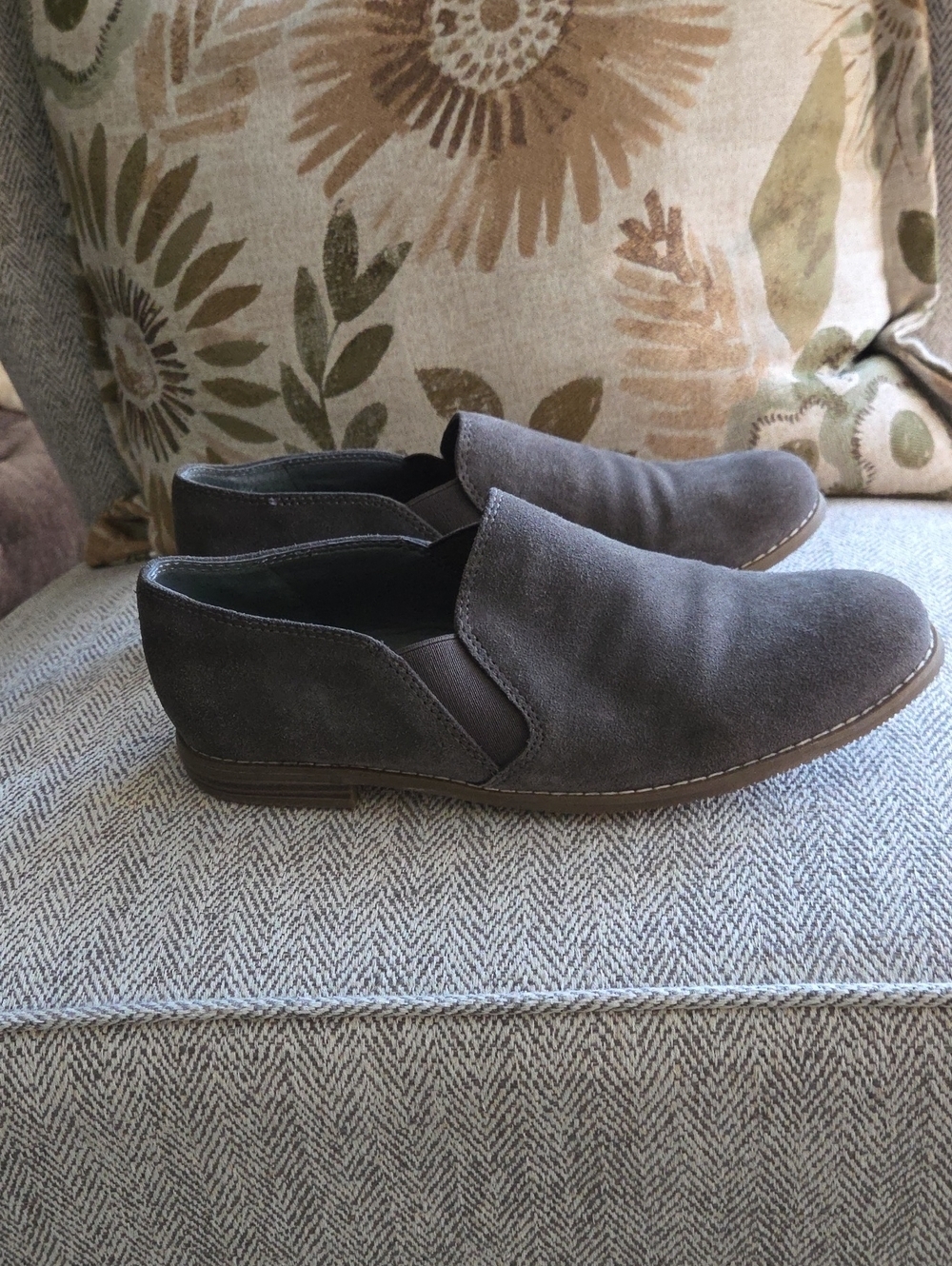 Franco Sarto Grey Slip Ons